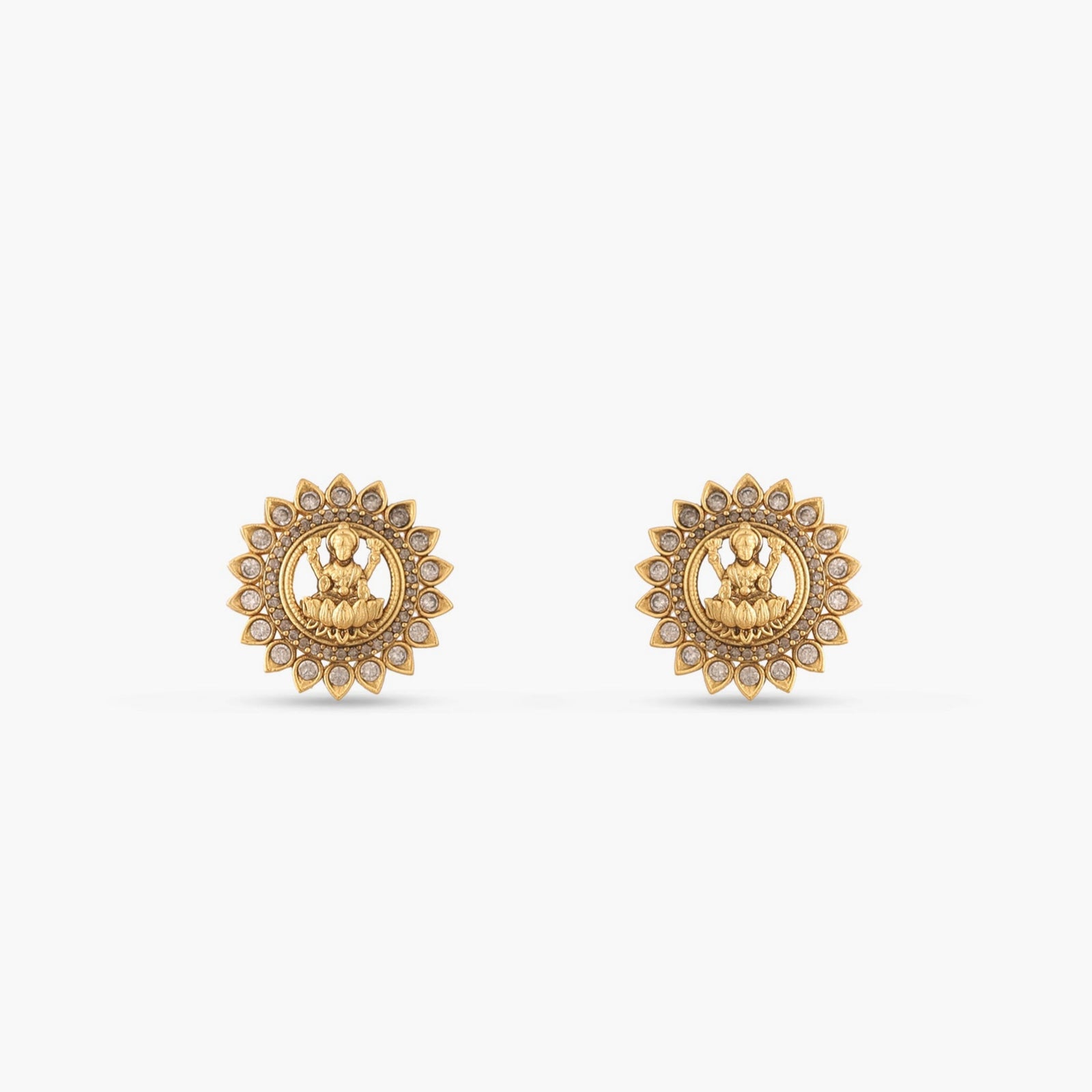 Ivory Lakshmi Antique Stud Earrings