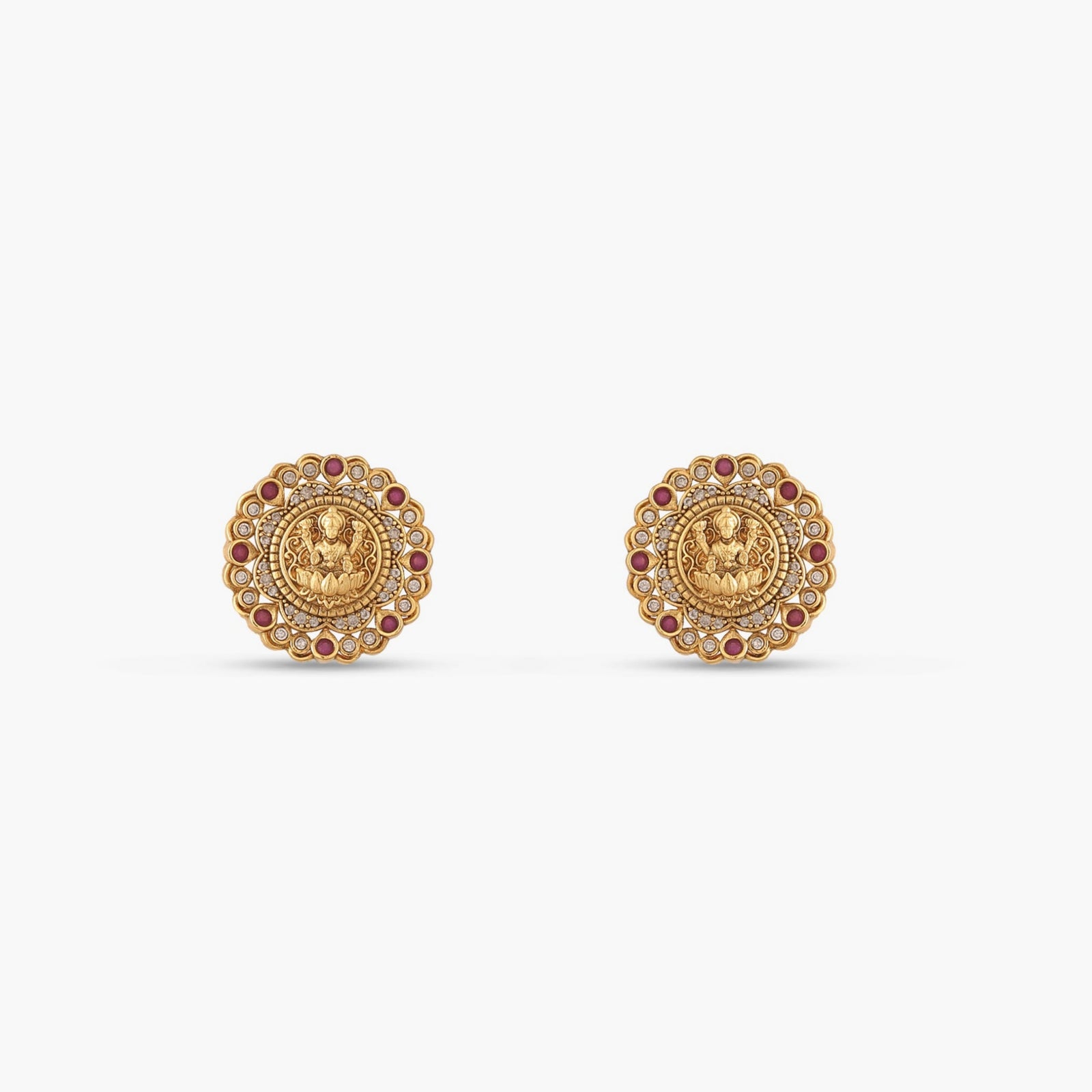 Vanya Antique Kempu Stud Earrings