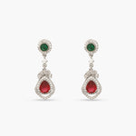 Regal Nakshatra CZ Drop Earrings