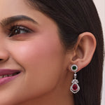 Regal Nakshatra CZ Drop Earrings