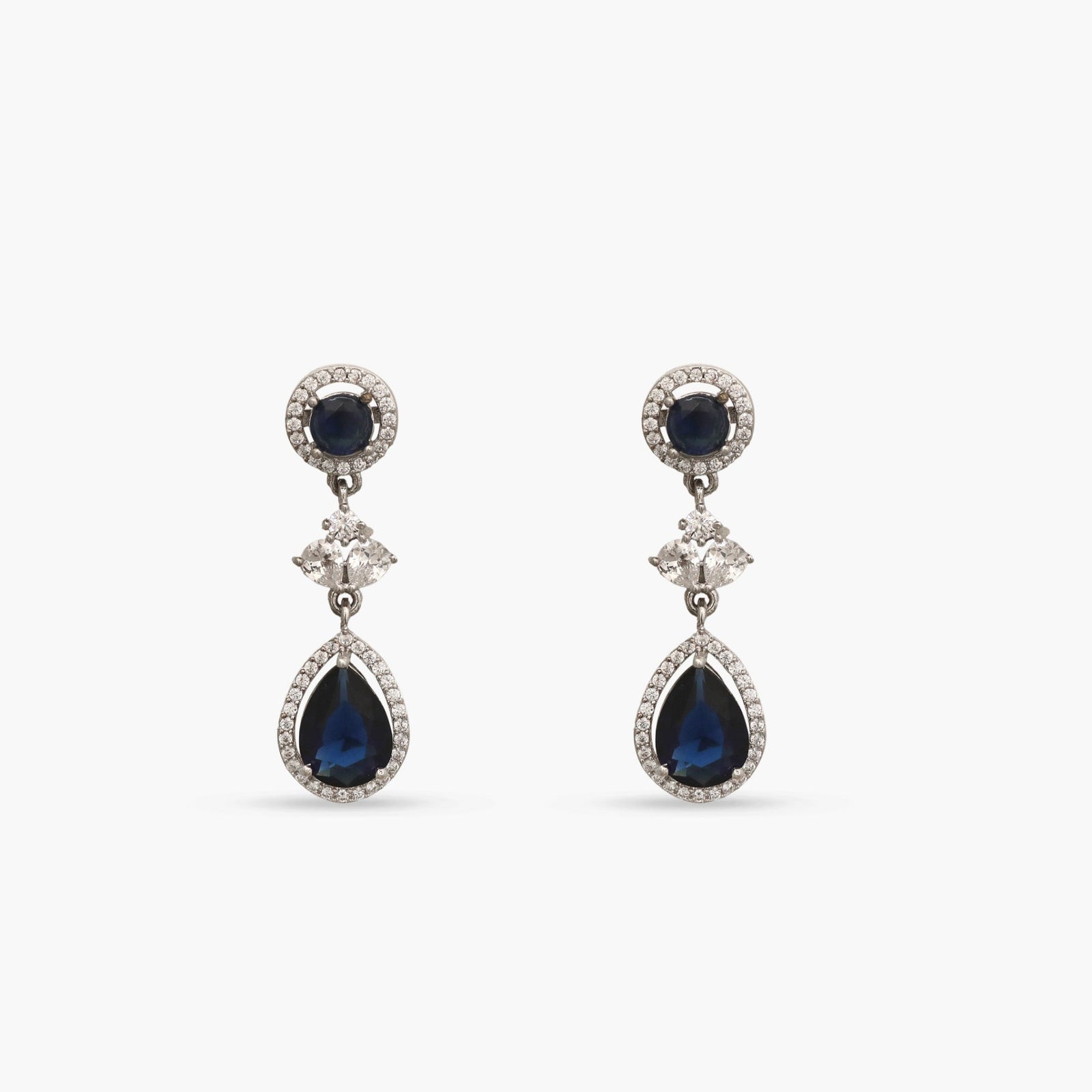Azure Nakshatra CZ Drop Earrings