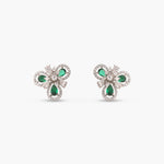 Bloom Green Nakshatra CZ Stud Earrings