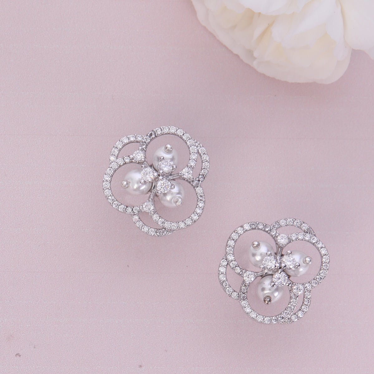 Classic Nakshatra CZ Stud Earrings
