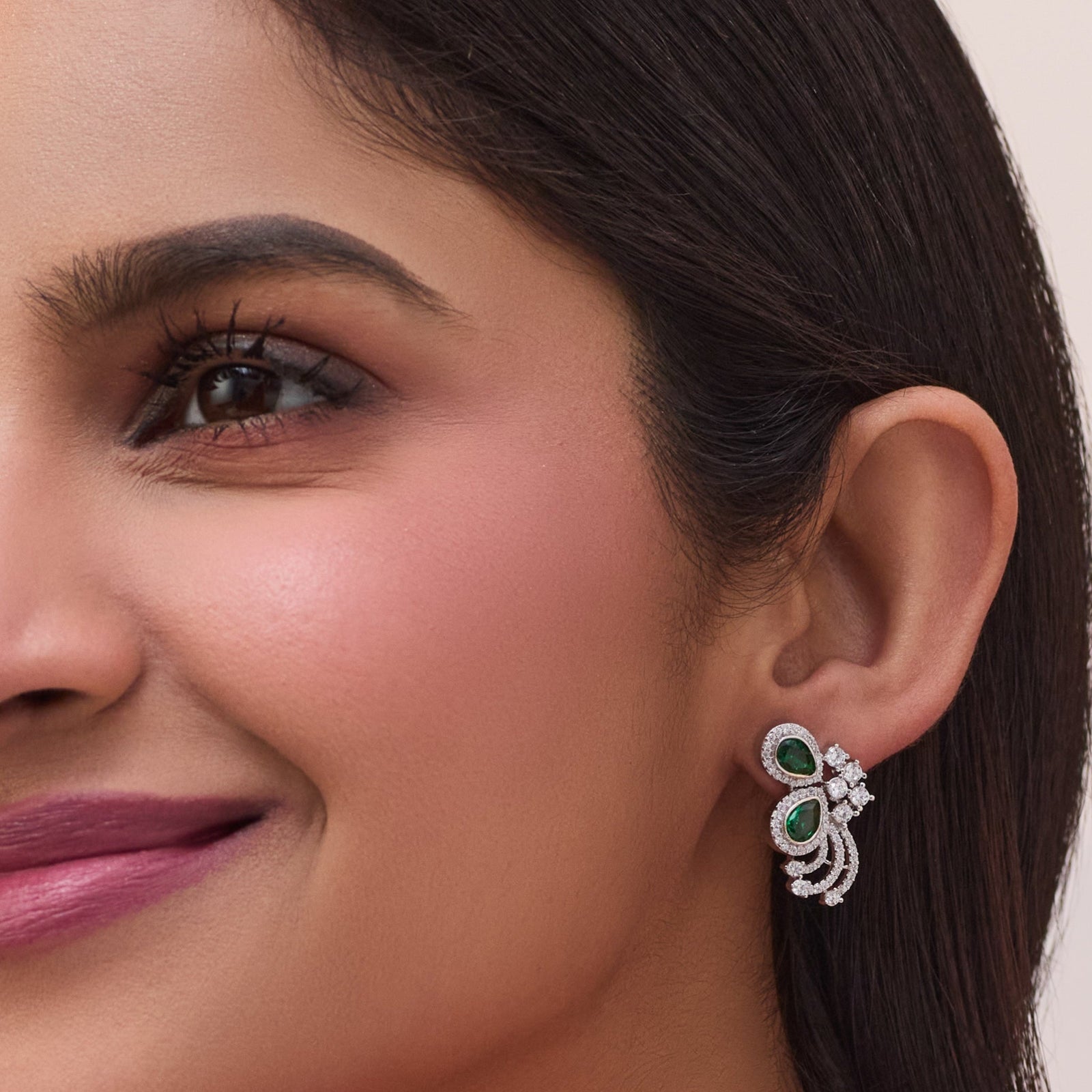 Cressida Green Nakshatra CZ Earrings
