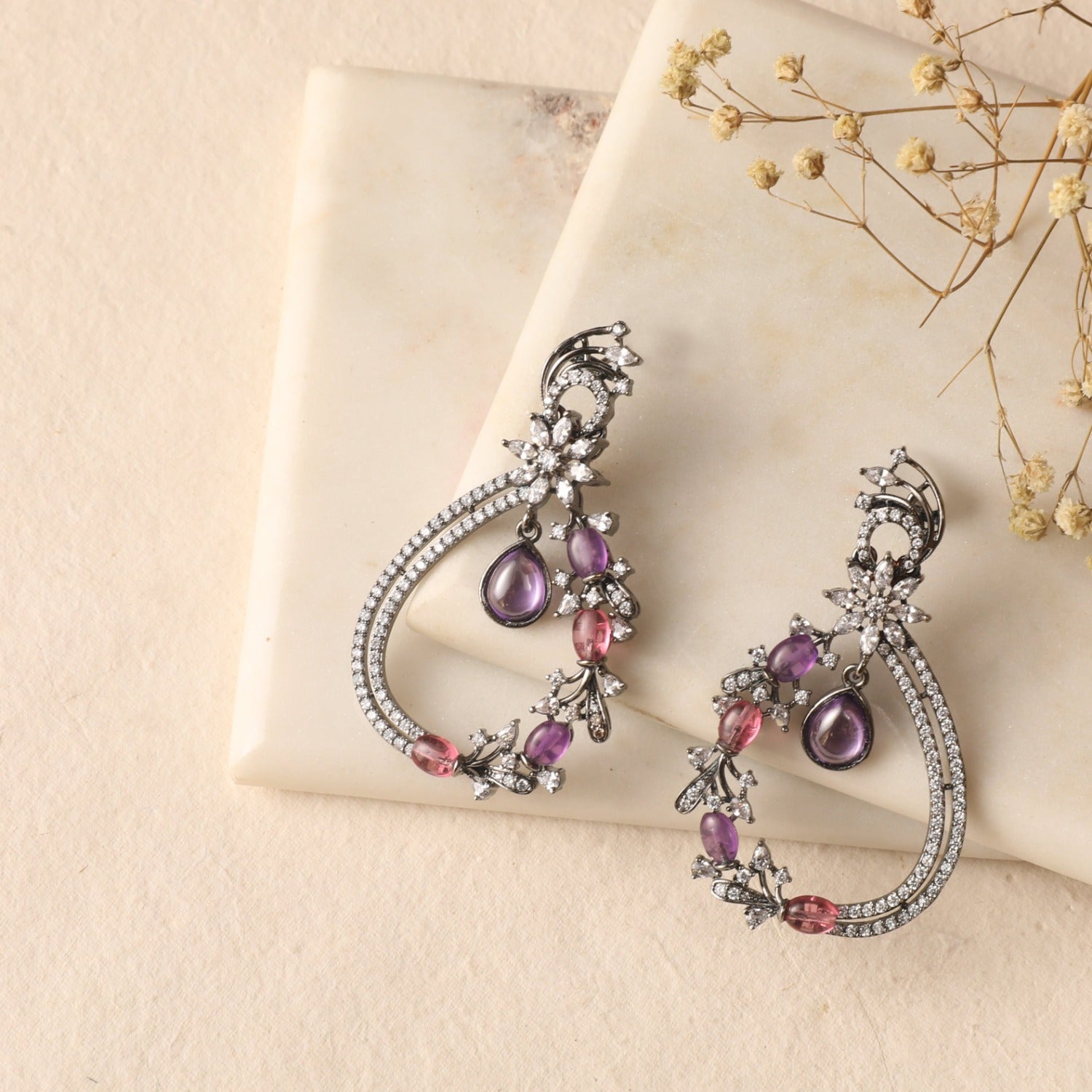 Blush sales drop earrings