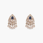 Delara Nakshtra CZ Blue Stud Earrings