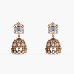 Ariana CZ Blue Jhumka Earrings
