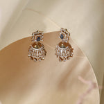 Ariana CZ Blue Jhumka Earrings