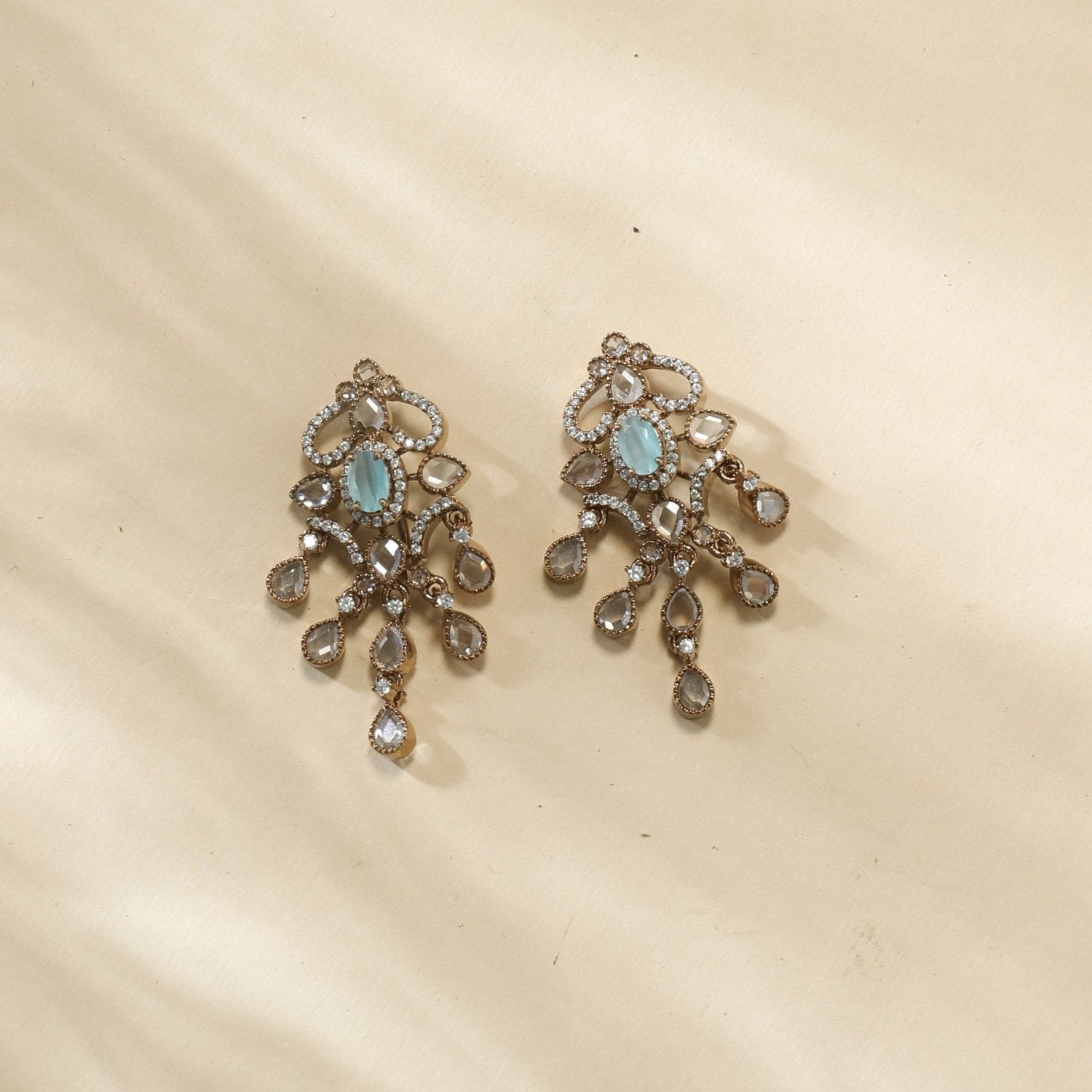 Ardeyi CZ Mint Stud Earrings