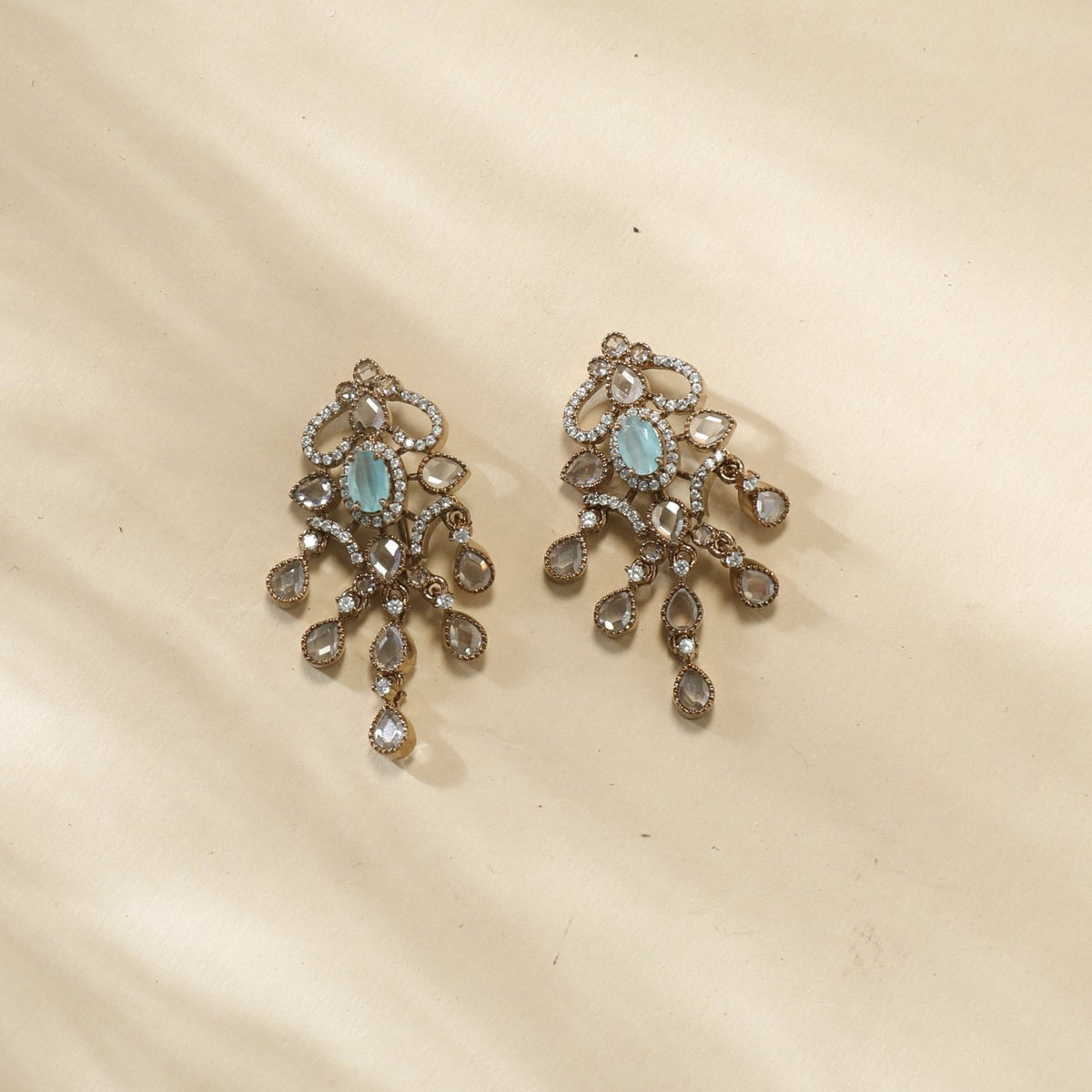 Ardeyi CZ Mint Stud Earrings