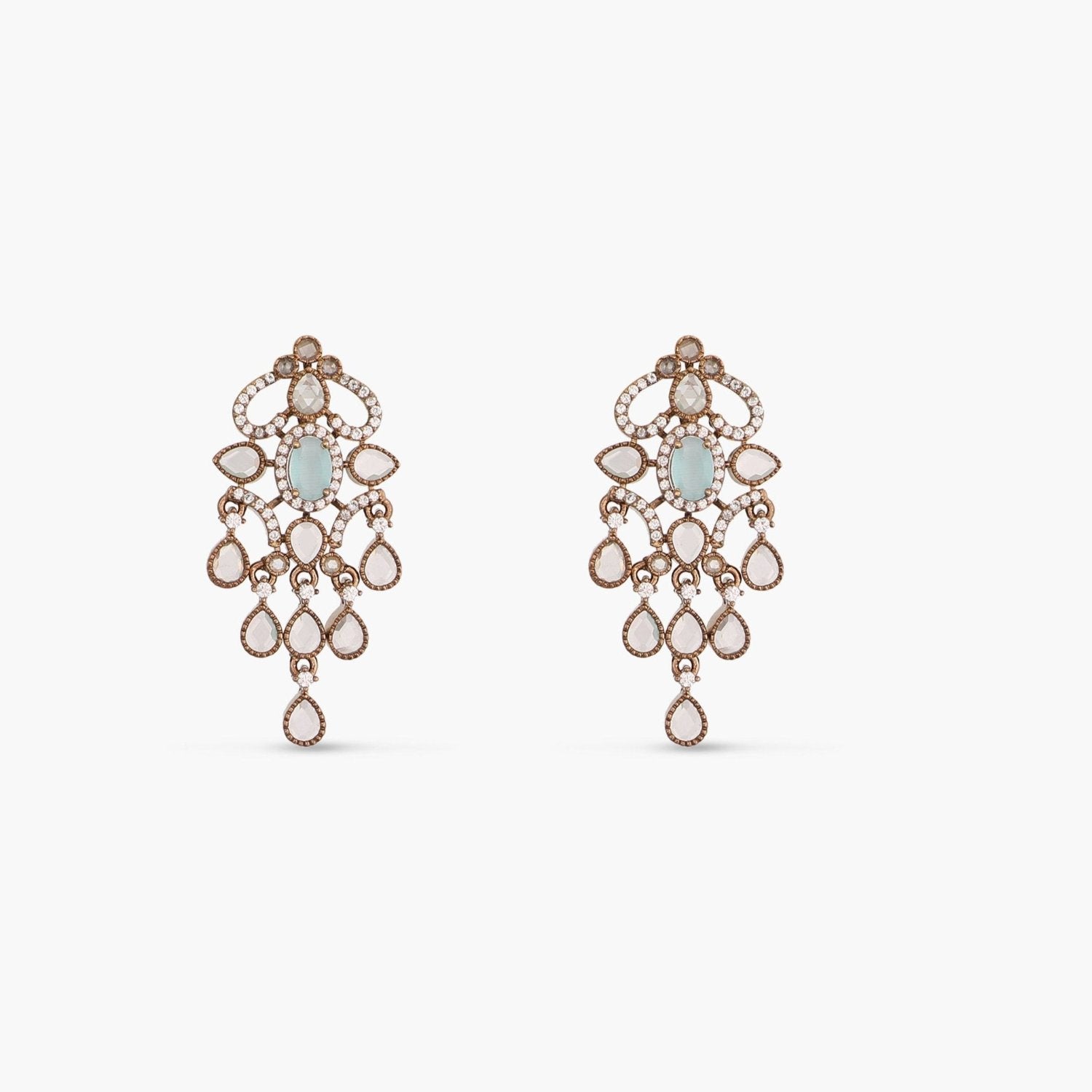 Ardeyi CZ Mint Stud Earrings