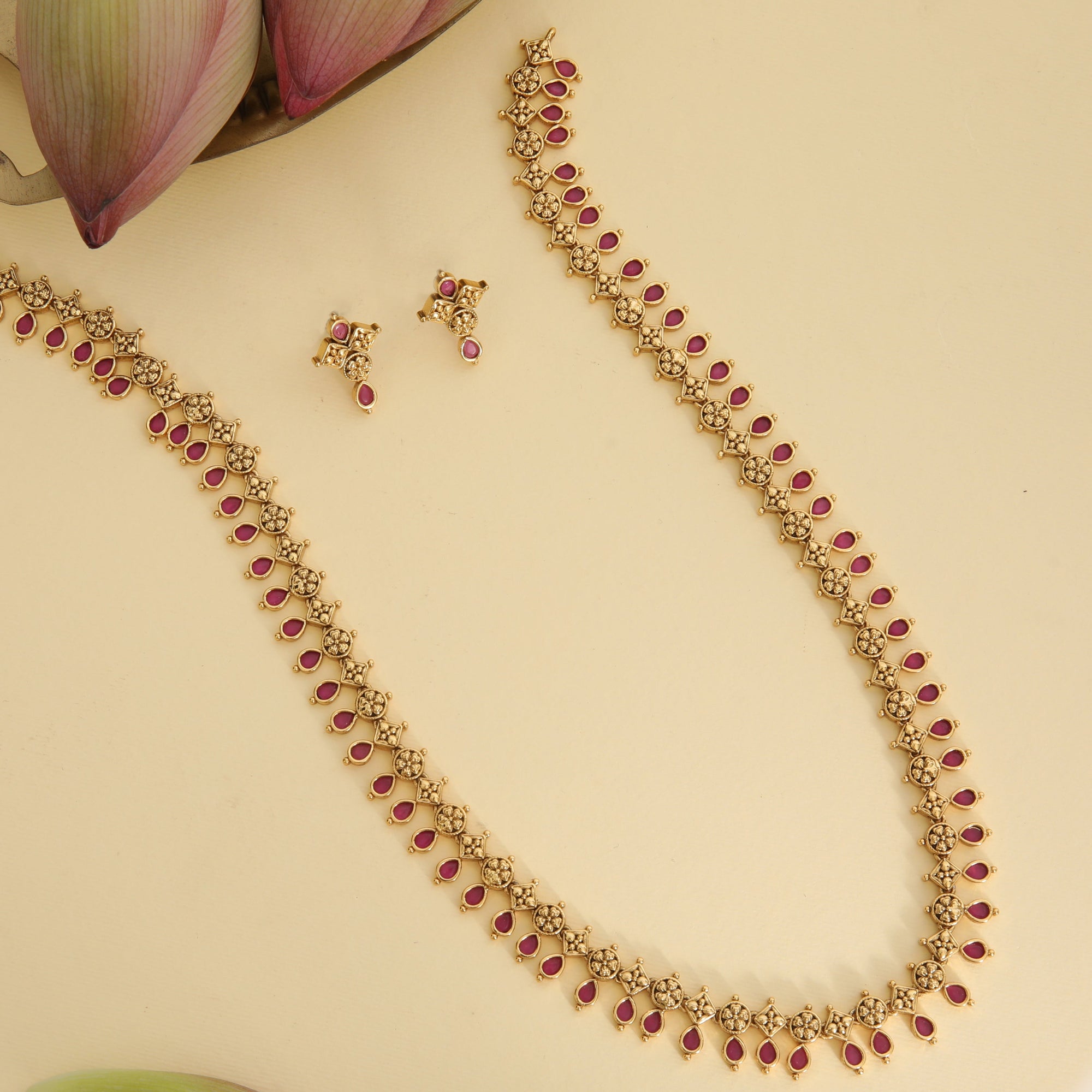Alakananda Antique Long Necklace Set