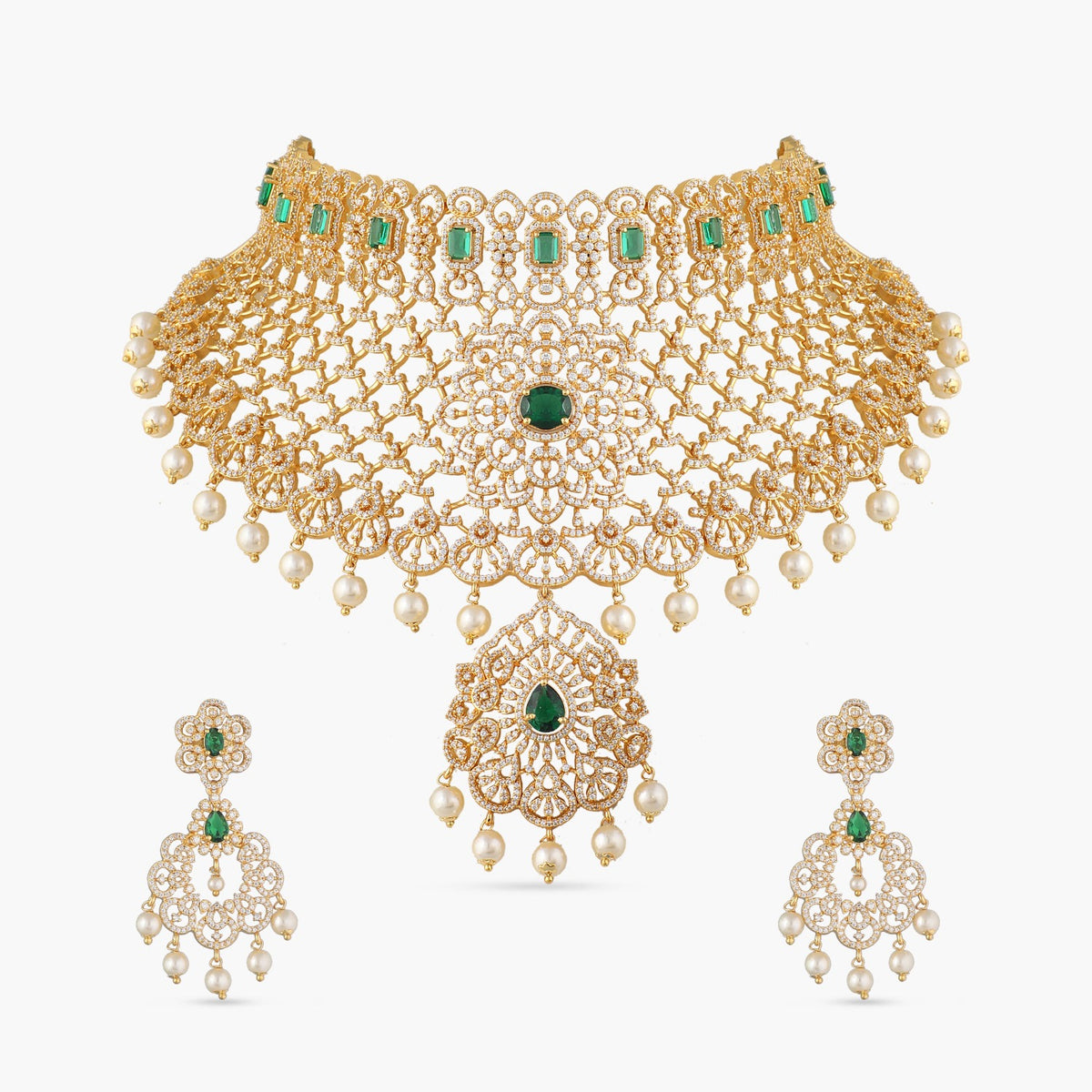 Aruni Nakshatra CZ Bridal Choker Set