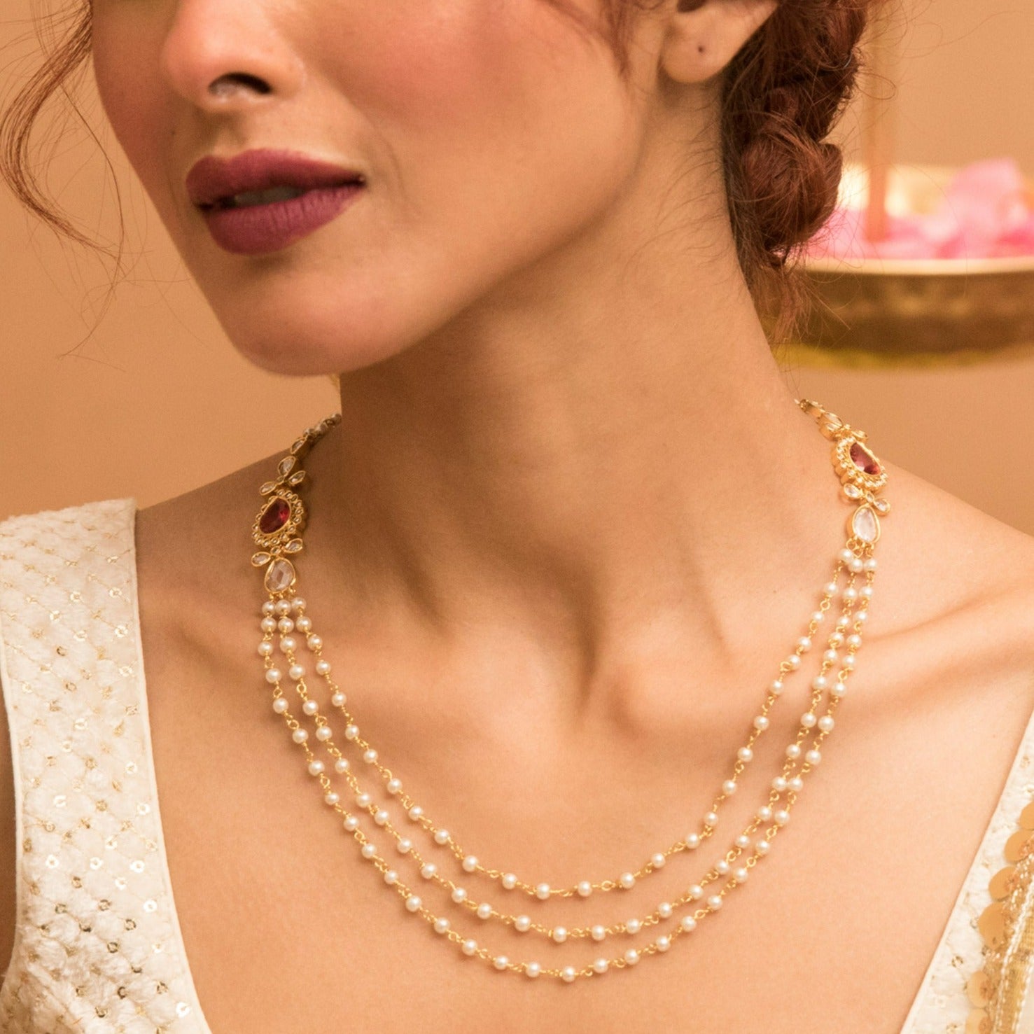 Buy Classic Beads Layered Necklace
