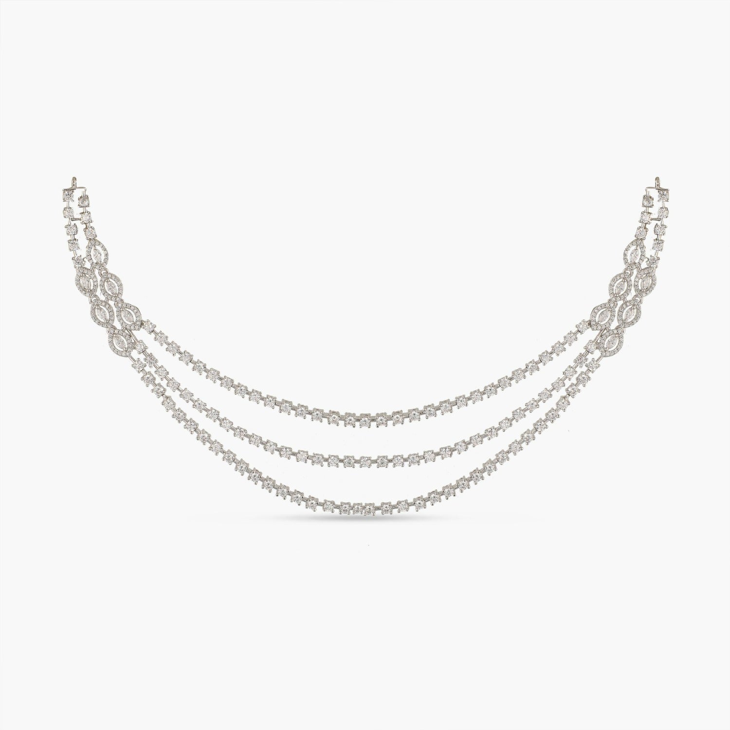 Layered Nakshatra CZ Necklace