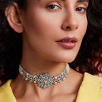 Bloom CZ Pearl Tassel Choker