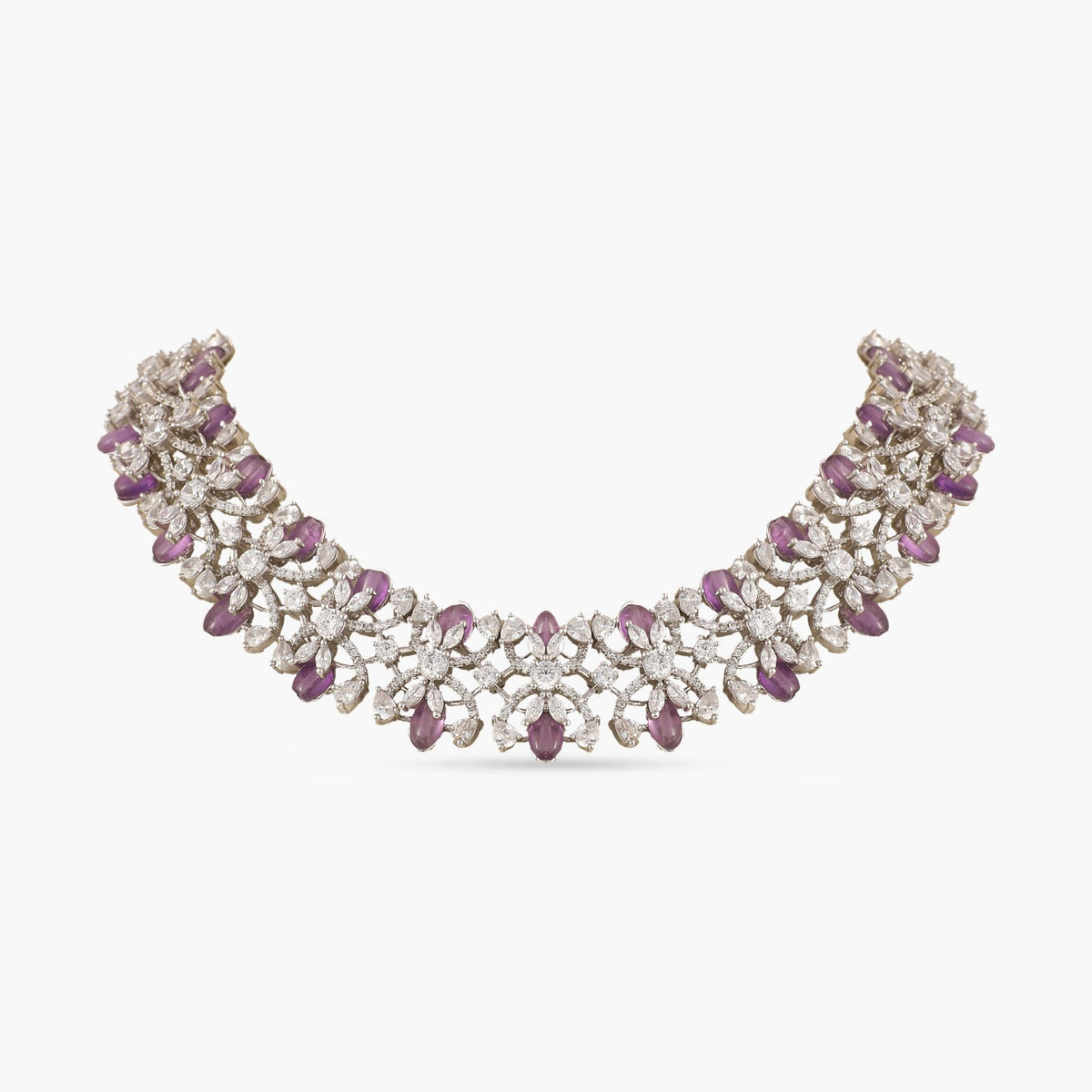 Floral Symphony CZ Necklace