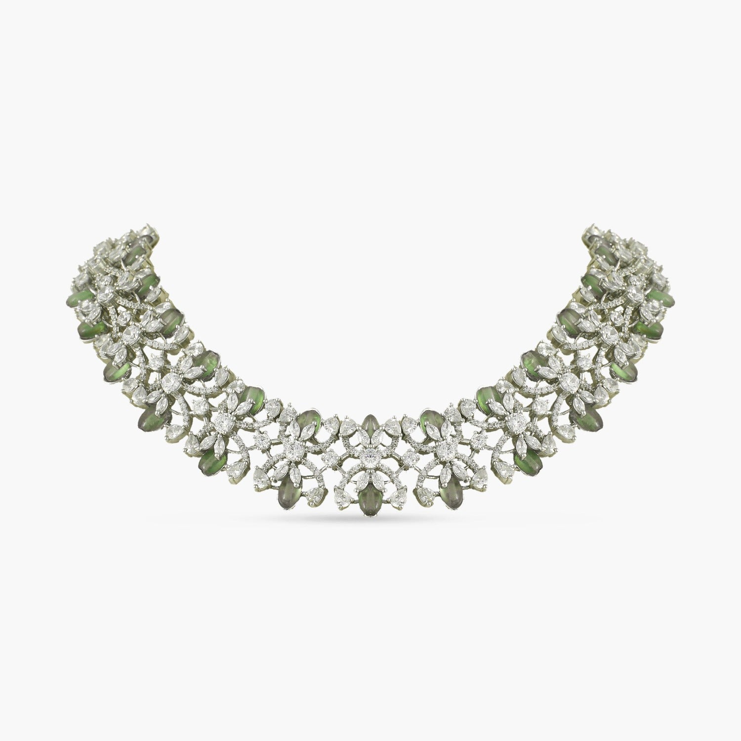 Floral Symphony CZ Necklace