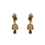 Vachi Antique Temple Green Kempu Necklace Set