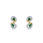 Petaline CZ Green Necklace Set