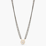 Nadia CZ White Black Beads Necklace
