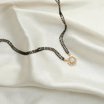 Nadia CZ White Black Beads Necklace 