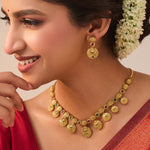 Padmaja Red Green Kempu Antique Necklace Set