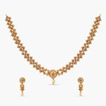 Shyla Kempu Red Antique Necklace Set