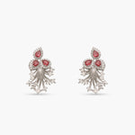 Plume Red Nakshatra CZ Pendant Set