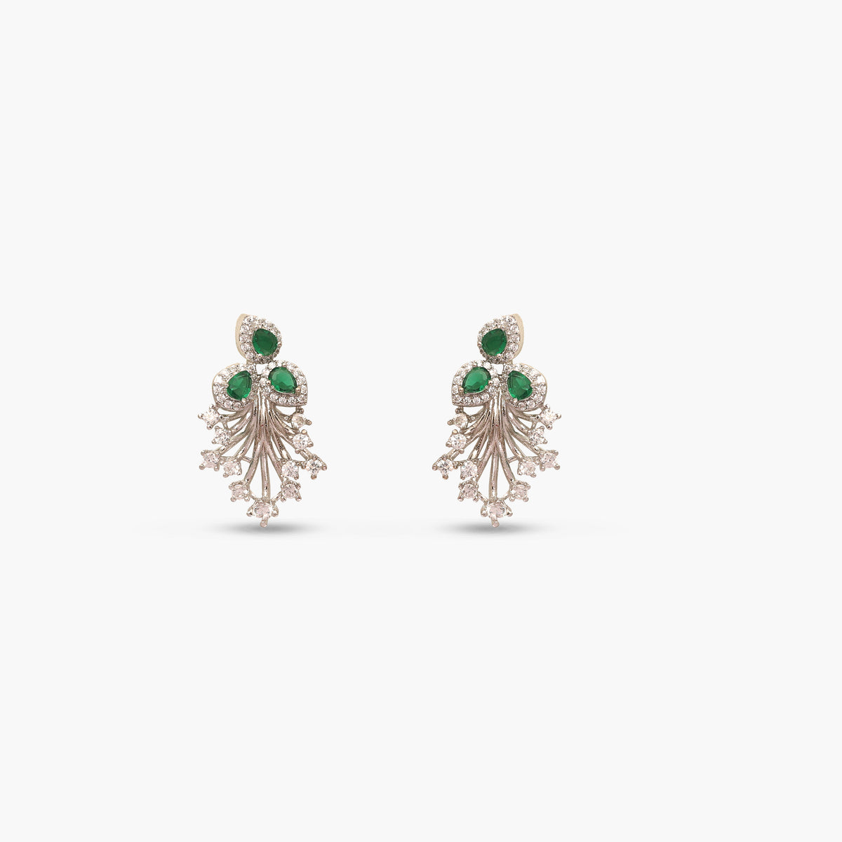 Plume Green Nakshatra CZ Pendant Set