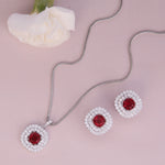 Scarlet Nakshatra CZ Pendant Set