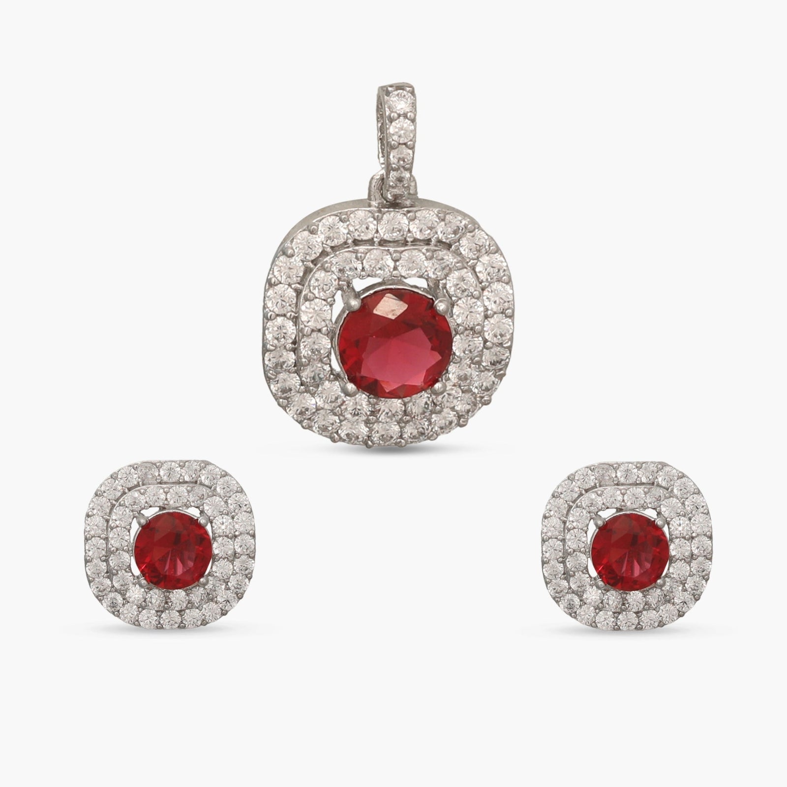 Scarlet Nakshatra CZ Pendant Set