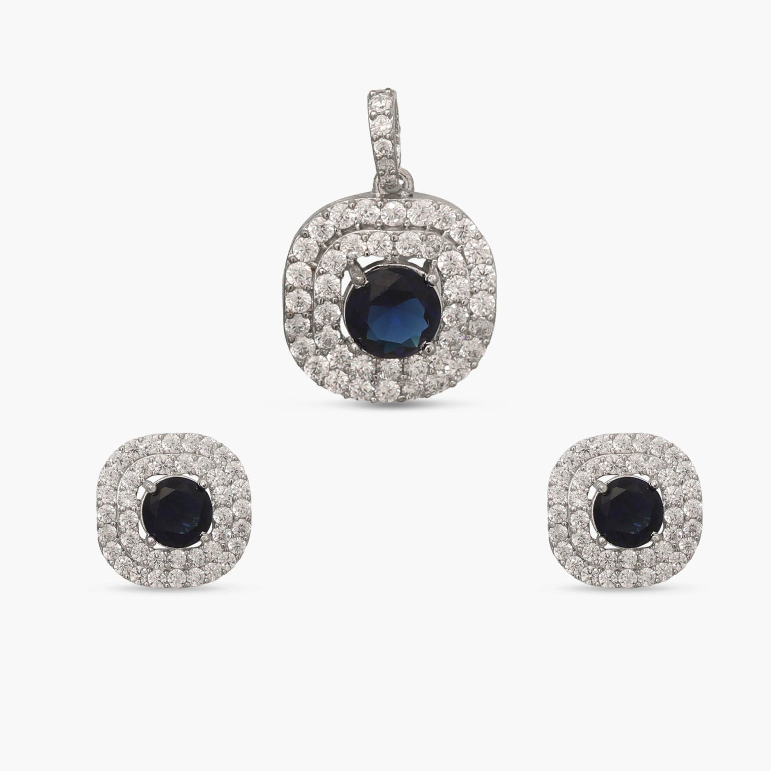 Asscher Nakshatra CZ Pendant Set