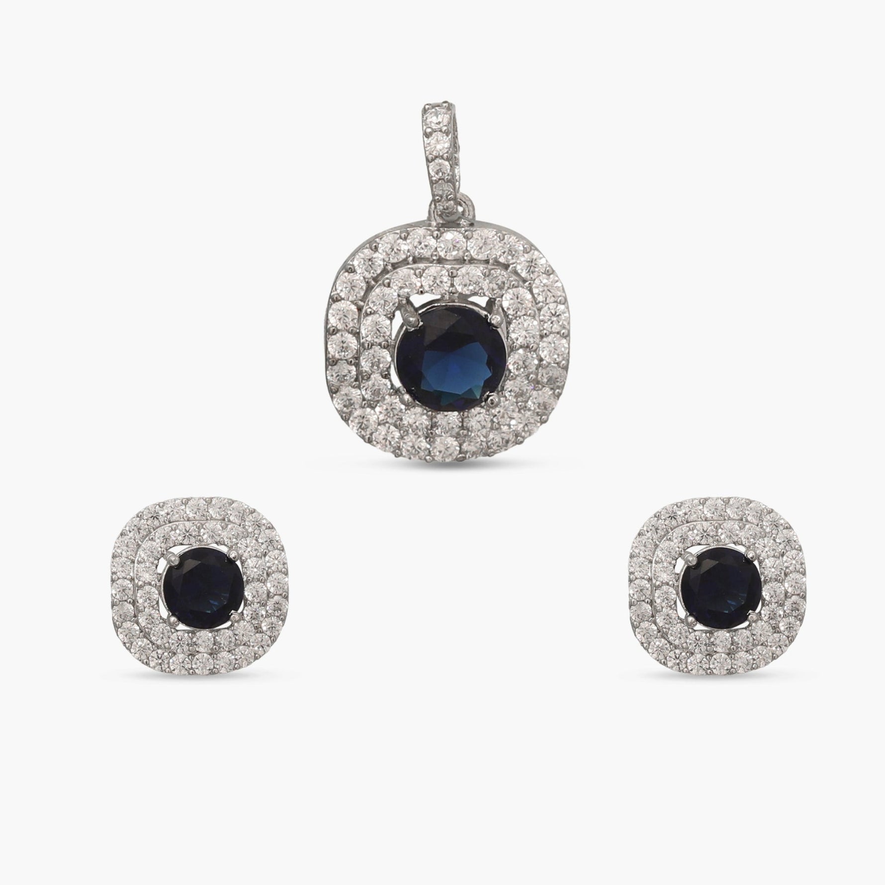 Asscher Nakshatra CZ Pendant Set