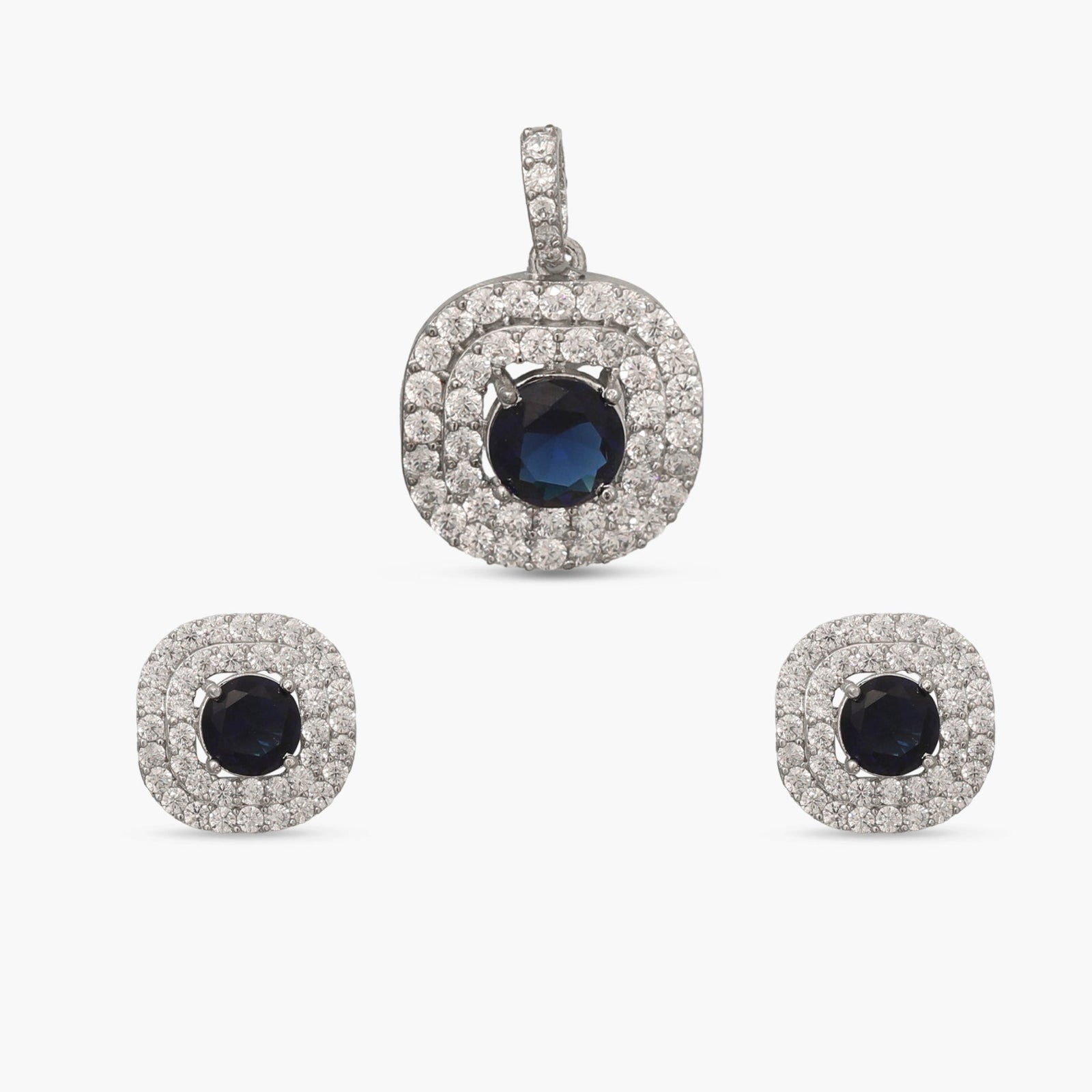 Asscher Nakshatra CZ Pendant Set