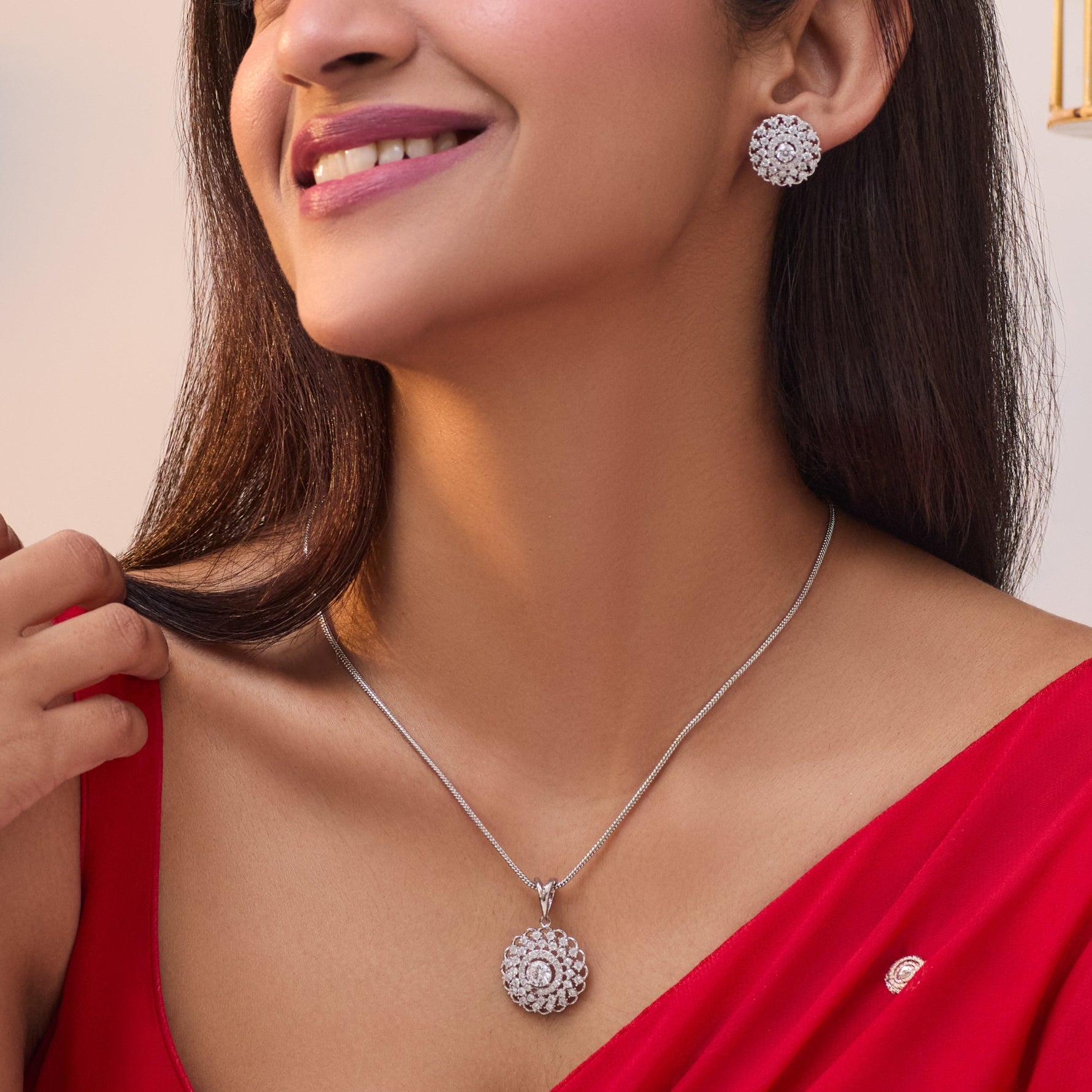 Amelia Nakshatra CZ Pendant Set