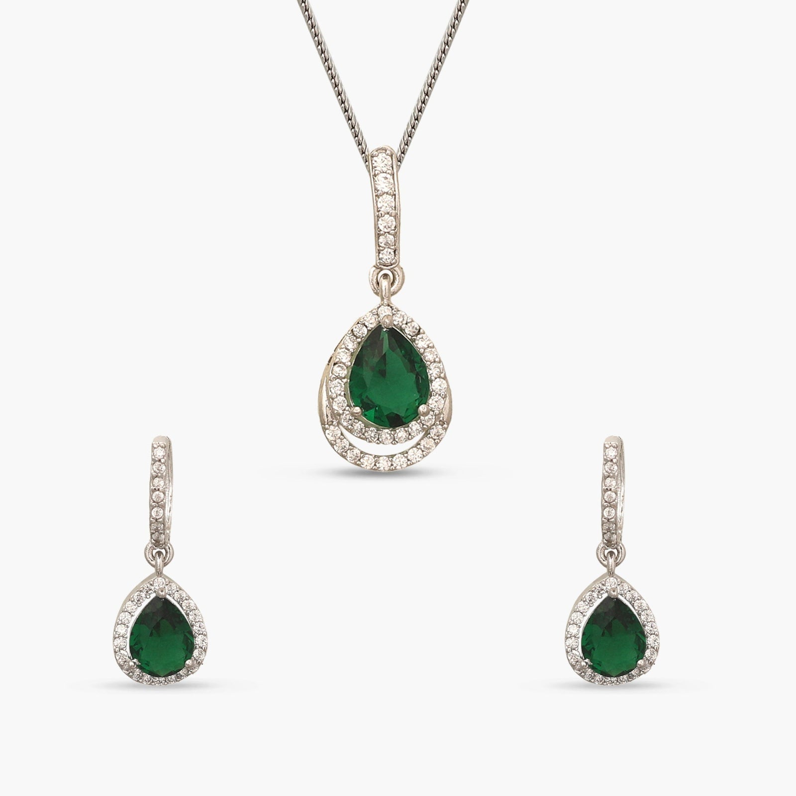 Ashley Green Nakshatra CZ Pendant Set