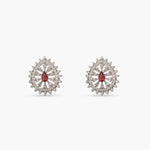 Mia Red Nakshatra CZ Pendant Set