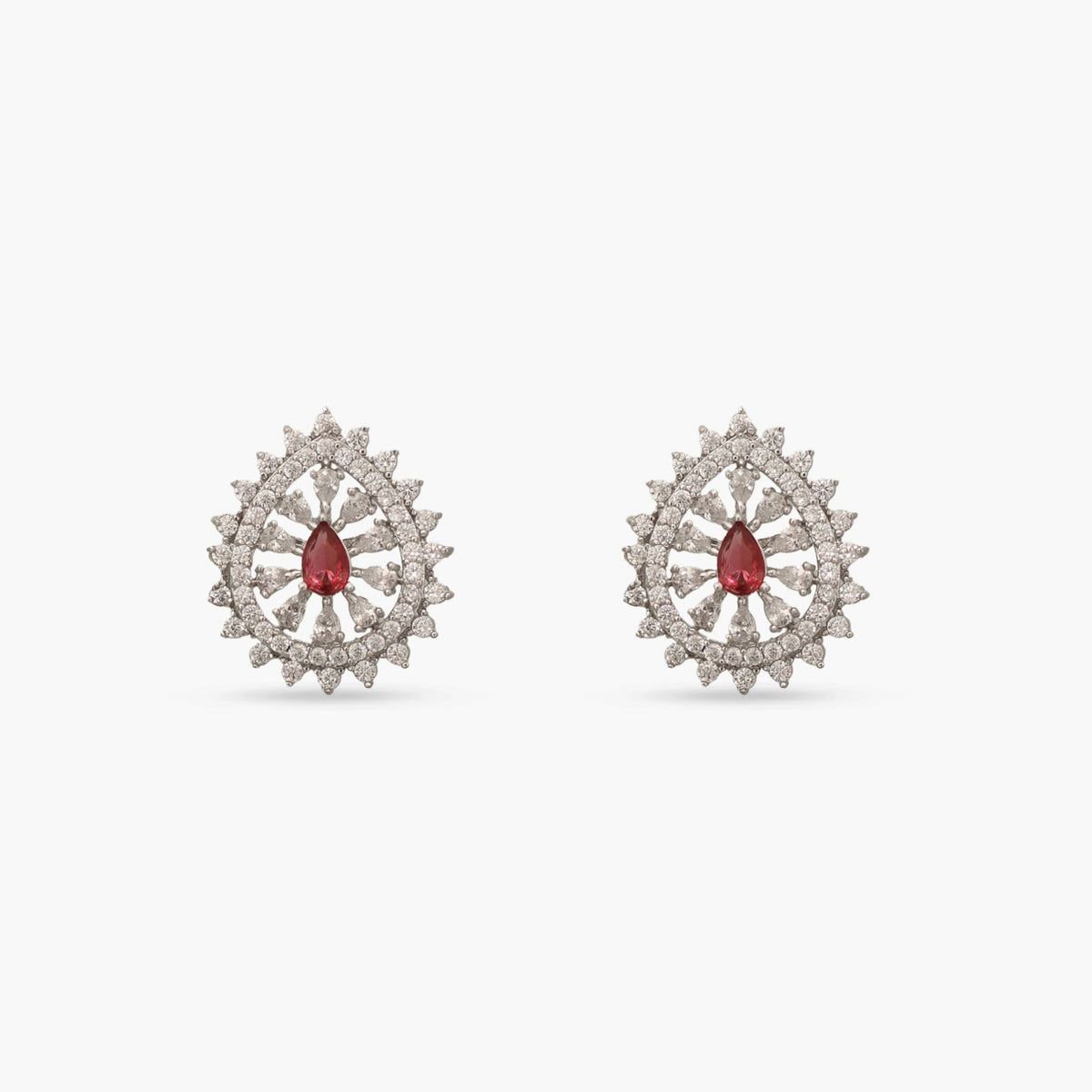 Mia Red Nakshatra CZ Pendant Set
