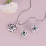 Mia Green Nakshatra CZ Pendant Set