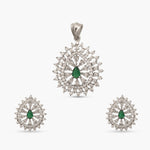 Mia Green Nakshatra CZ Pendant Set