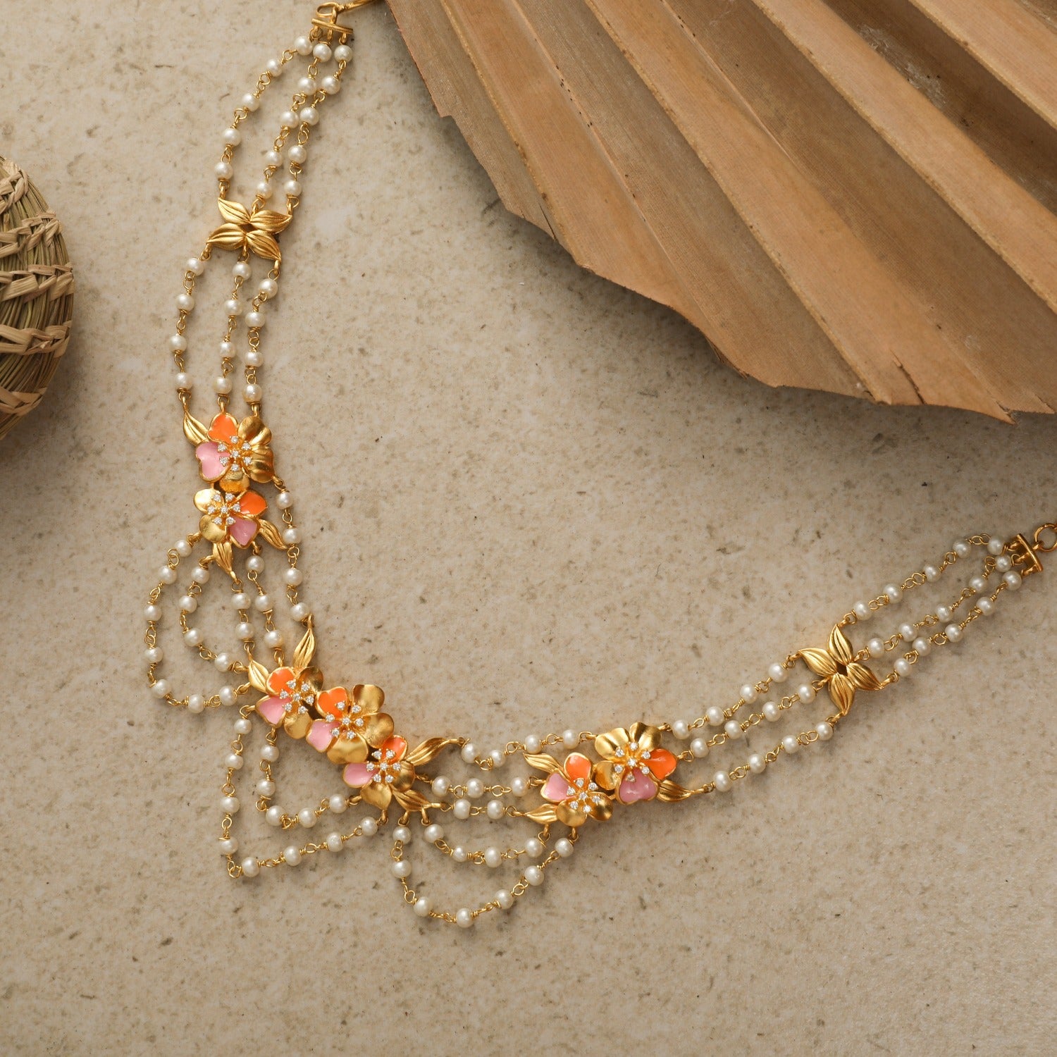 Buy Jalaja Multi Layered Floral Statement Necklace Tarinika