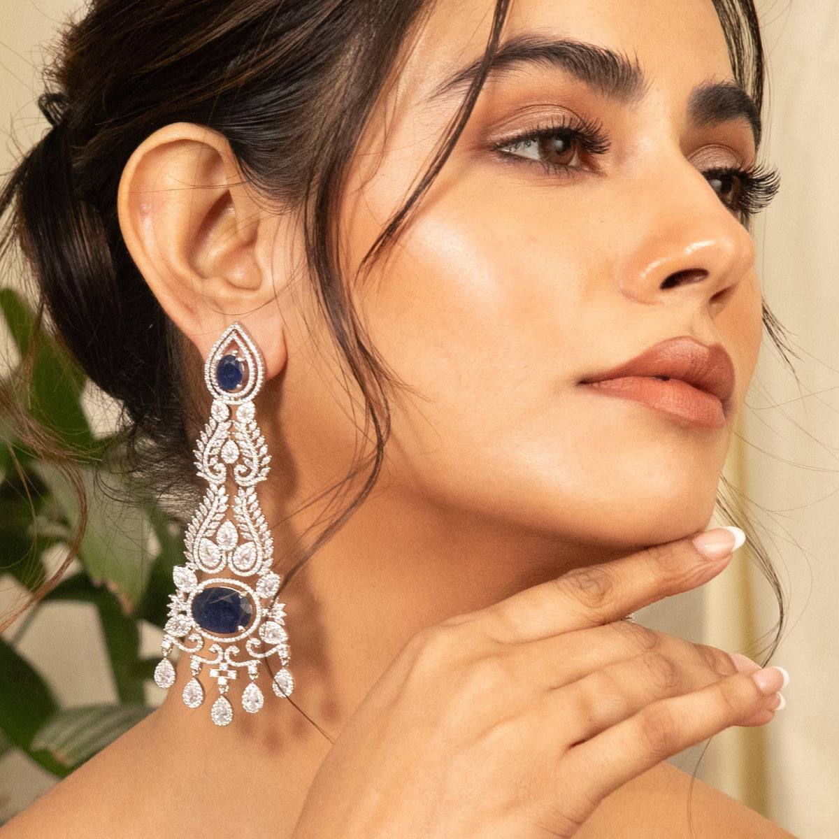 Helia Nakshatra CZ Drop Earrings
