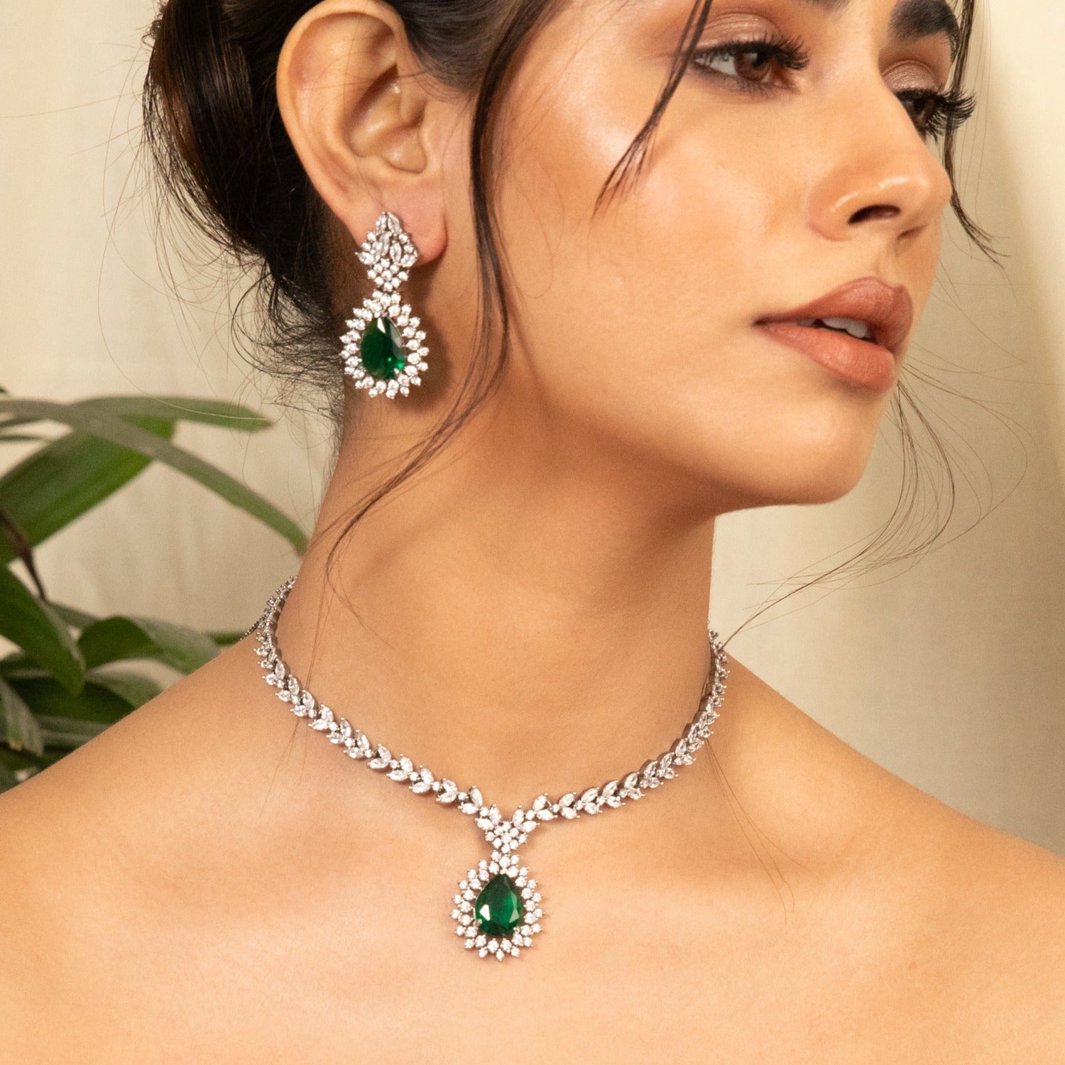 Aliona Nakshatra CZ Necklace Set