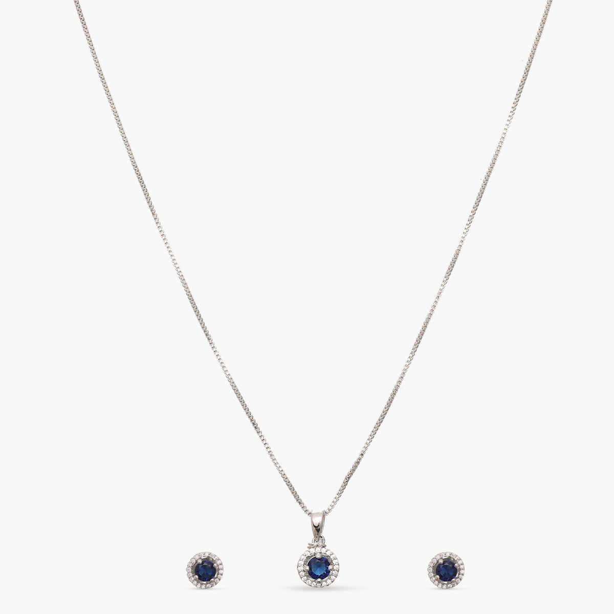 Simple Charm CZ Pendant Set