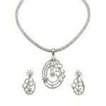 Aurora Nakshatra White CZ Pendant Set