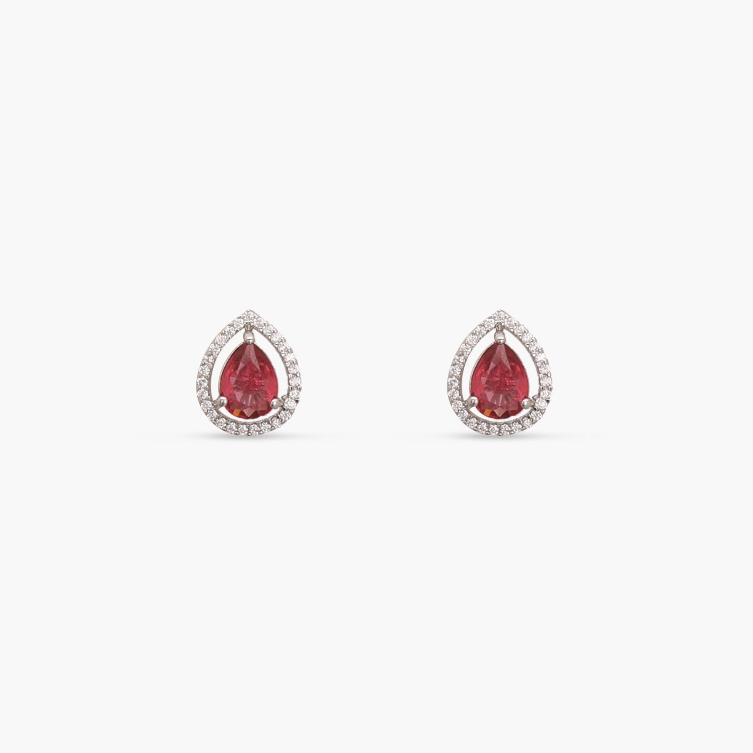 Pear Charm CZ Pendant Set