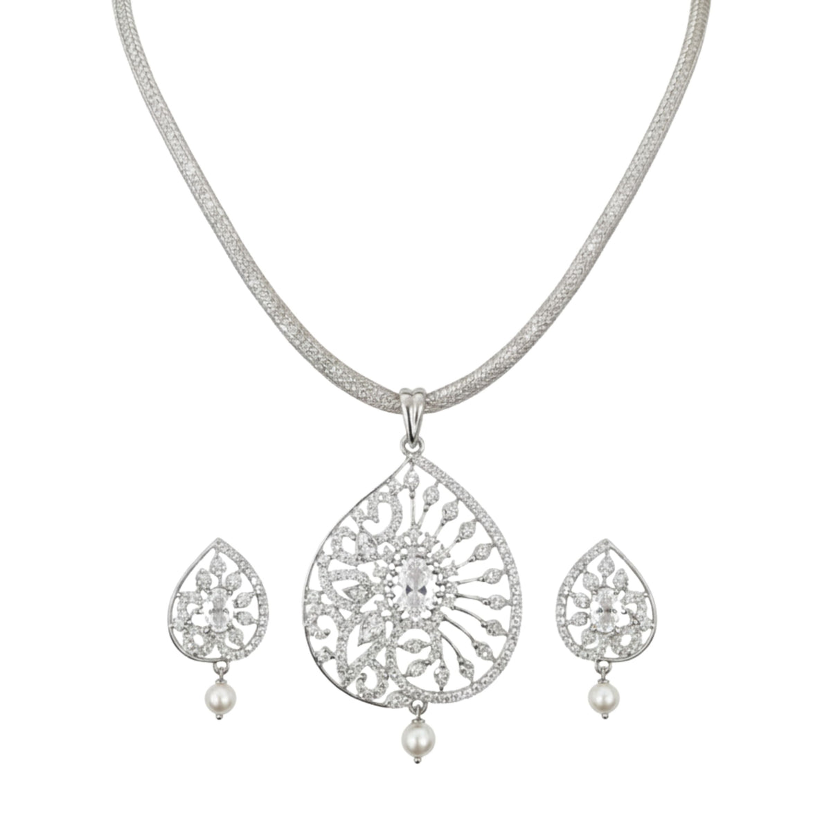 Glow Nakshatra CZ Pendant Set