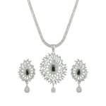 Mihita Nakshatra Black CZ Pendant Set