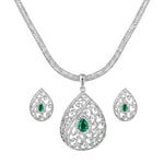 Blossom Nakshatra Topaz CZ Pendant Set